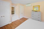 Lower level queen bedroom with mini split AC